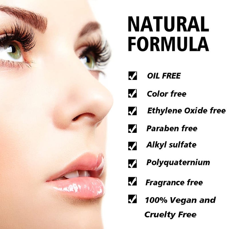 Mererke_Pretty Eyelash Extension Shampoo 50 ml + Brush - Eyelid Foaming Cleanser - Sensitive Paraben & Sulfate Free - Eyelash Wash and Lash Bath for Extensions - Salon Use and Home Care - Image 3